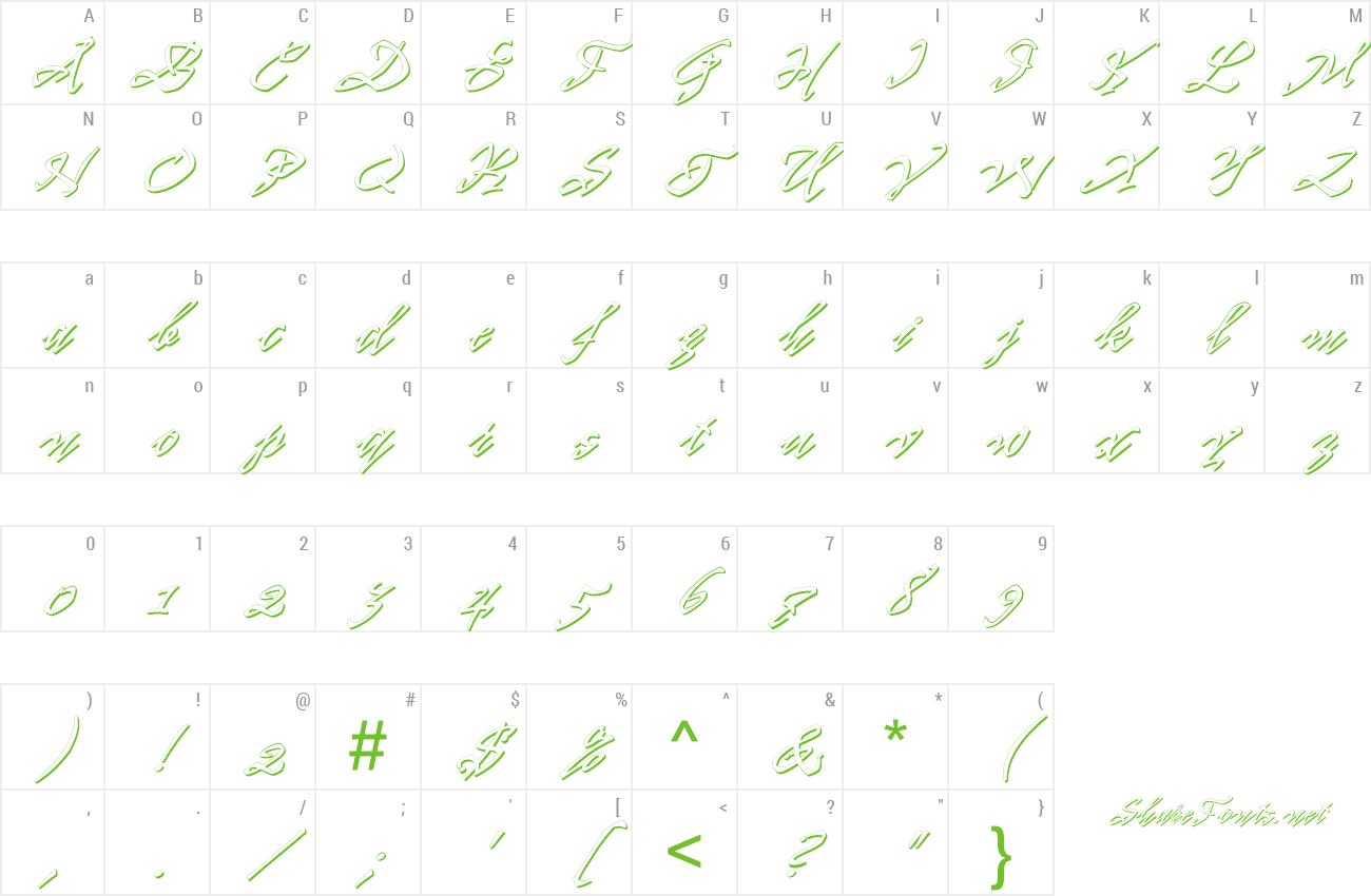 Font PR8 Shadow Cat preview